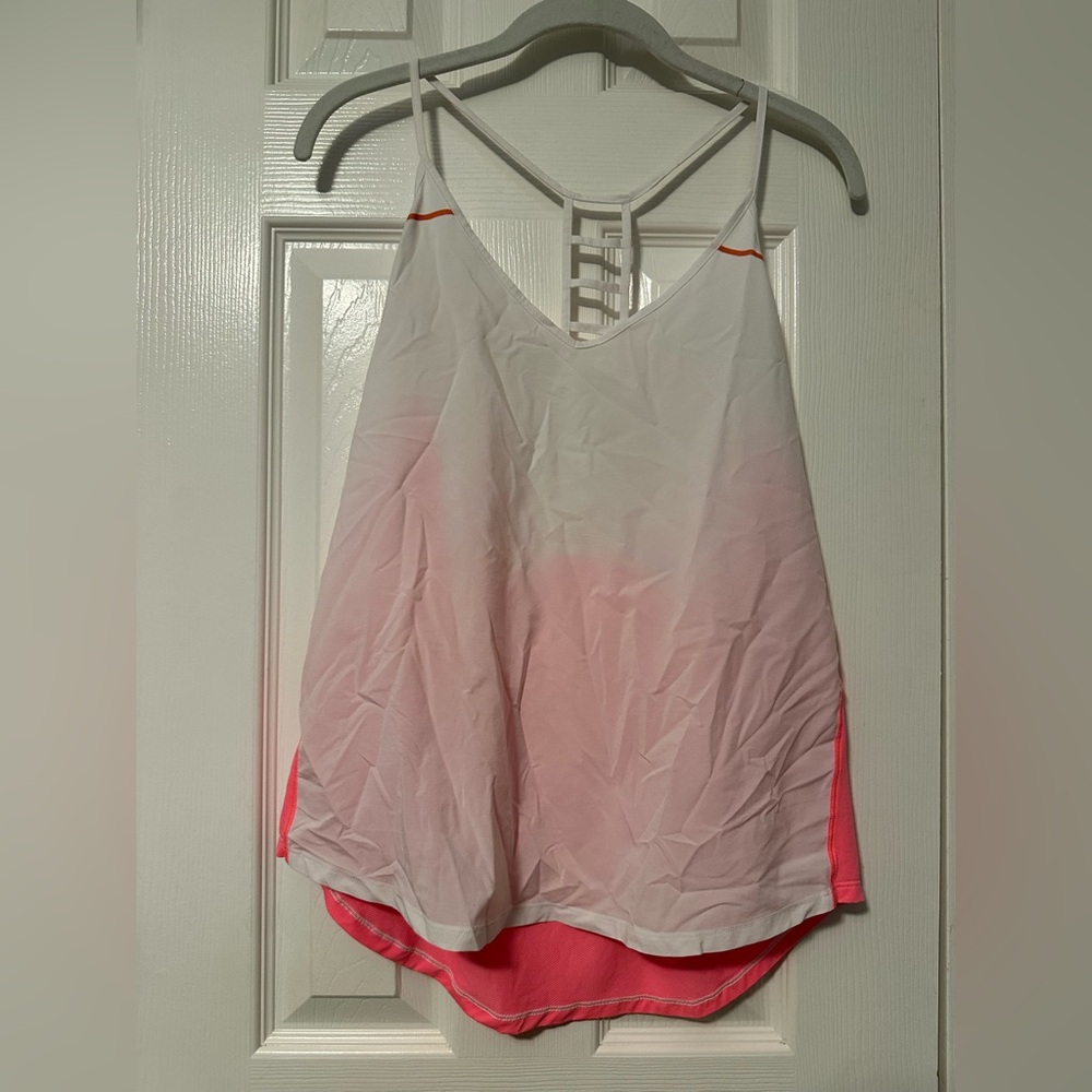 Lululemon Breezy Singlet White/Grapefruit Size 6